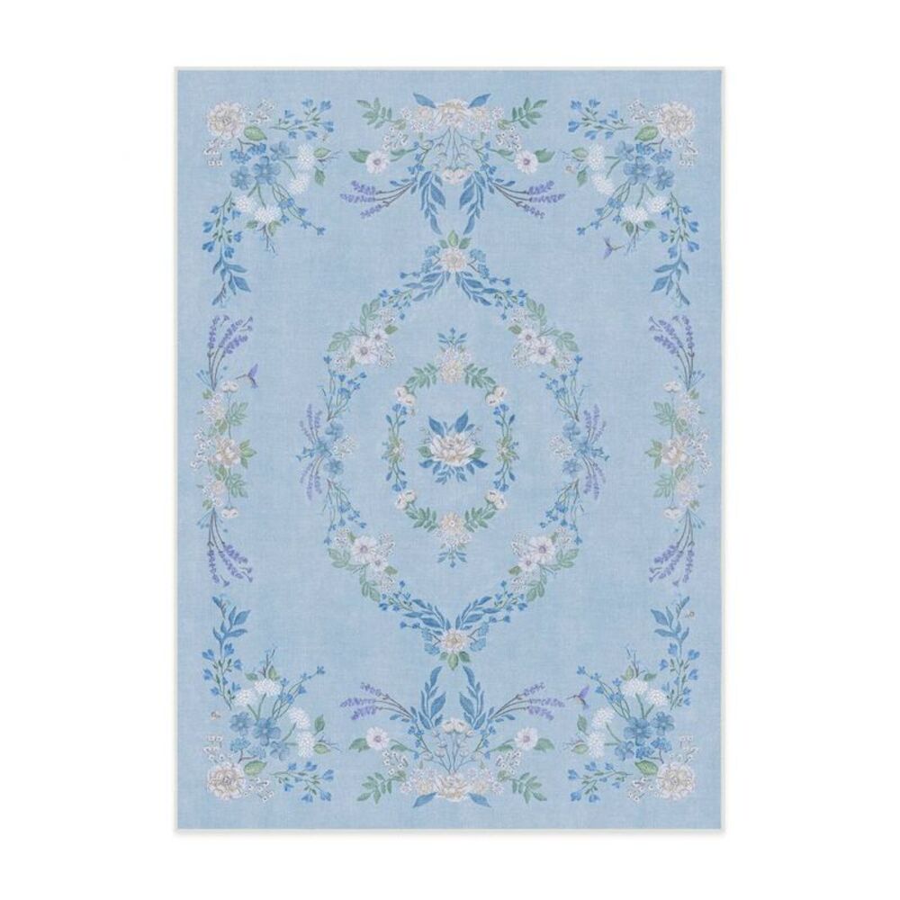 Ruggable 5'x7' Washable Bridgerton Aubrey Hall Garden Area Rug Blue